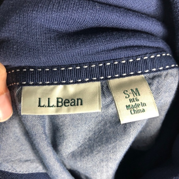 L.L. Bean Oversized Cowl Neck Short Sleeve Sweatshirt - Picture 6 of 8